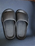 稻草人拖鞋男士居家用洗澡防滑浴室內戶(hù)外穿情侶厚底靜音女涼拖 黑42-43 曬單實(shí)拍圖