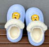 babycrayon冬款兒童棉拖鞋男女童秋冬室內小孩中小童加絨保暖兩穿拖鞋 藍色小狗 16 內長(cháng)【適合15-15.5cm腳】 曬單實(shí)拍圖
