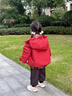 班喜迪女童棉服冬裝2025新款兒童新年夾棉外套寶寶保暖棉衣襖冬季拜年服 紅色 100 曬單實(shí)拍圖