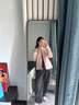 POLOWALK搖粒絨外套女式外套2025秋季新品簡(jiǎn)系立領(lǐng)修身顯瘦加絨女裝 淺粉 XL 曬單實(shí)拍圖