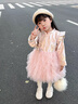 班喜迪女童連衣裙冬裝2026新中式嬰兒公主裙子女寶寶周歲禮服兒童旗袍裙 粉色 110 曬單實(shí)拍圖