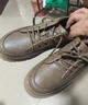 卡帝樂(lè )鱷魚(yú)（CARTELO）男鞋冬季潮流休閑鞋子男厚底工裝皮鞋男士馬丁鞋 卡其加絨 43  曬單實(shí)拍圖