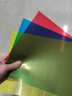 山頭林村彩色玻璃紙幼兒園手工pvc教具炫彩鐳射透光硬片識色美術(shù)七彩塑料A4翅膀光影繪畫(huà)裝飾膜硬質(zhì)膠片 A4紅黃藍綠紫橙粉熒光黃透明 共9張 曬單實(shí)拍圖