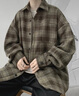 Shelley Jones格子襯衫男春秋季新款感痞帥美式復古學(xué)生外套設計感男裝長(cháng)袖襯衣 CS012咖啡色 2XL 曬單實(shí)拍圖