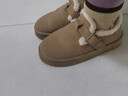 TGS UGG皮毛一體雪地靴女2025冬季加絨加厚勃肯鞋棉鞋34碼一腳蹬毛毛鞋女 焦糖 加絨 34 曬單實(shí)拍圖