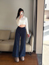 美麗衣櫥（BEAUTIFUL WARDROBE）寬松闊腿微喇牛仔褲2025秋冬季女士高腰休閑百搭舒適純棉長(cháng)褲 曬單實(shí)拍圖