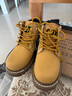 卡特（CAT）大黃靴馬丁靴女鞋輕戶(hù)外休閑牛皮女生中幫鞋P312361N3EDC25 黃色 36 曬單實(shí)拍圖