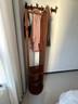 唯博思實(shí)木穿衣鏡掛衣架一體家用臥室可旋轉全身鏡落地鏡多功能試衣鏡子 胡桃色【B59底盤(pán)款40cm】 曬單實(shí)拍圖