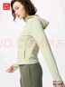 優(yōu)衣庫女裝AIRism高彈力防紫外線(xiàn)拉鏈連帽衫防曬UPF50+修身477049 50 淺綠色 XL /165/92A 曬單實(shí)拍圖