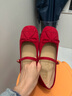 熱風(fēng)瑪麗珍鞋女鞋春秋新款蝴蝶結圓頭時(shí)尚休閑輕便外穿軟底單鞋 05紅色（H07W25529） 37 曬單實(shí)拍圖