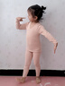 s.lemon兒童舞蹈服秋冬德絨肉色打底衣隱形保暖套裝芭蕾舞套裝 次日達 膚色 M （建議身高105-120cm） 曬單實(shí)拍圖