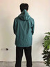 易美購羽絨三合一沖鋒衣定制logo秋冬工作服公司團體文化衫夾克工裝外套 三防面料-搖粒絨內膽款CY-6609翠綠色 S 曬單實(shí)拍圖