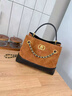 ANYSMIC奢侈品包包女包大牌托特包2025新款秋冬真皮單肩腋下包小香風(fēng)手提 棕色 曬單實(shí)拍圖