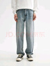 CHINISM水洗復古直筒牛仔褲男士新款美式寬松休閑褲簡(jiǎn)約百搭褲子春節禮物 黑牛仔 L 曬單實(shí)拍圖