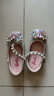 芭比童鞋女童春秋時(shí)尚水晶鞋公主女孩皮鞋時(shí)裝鞋DA6512 粉色  27  曬單實(shí)拍圖