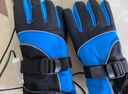 摩托電動(dòng)車(chē)電加熱暖手套2025新款騎行手套冬季防寒防雨加熱手套 藍黑色【防水布料】 12V 曬單實(shí)拍圖