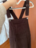 無(wú)印良品（MUJI）女式 燈芯絨 背帶裙中長(cháng)款連衣裙半身裙女秋款裙子美拉德BE10CC3A 深棕色 L （165/70A） 曬單實(shí)拍圖