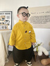 多嘻?？型r衫可愛(ài)春秋外套童裝寶寶長(cháng)袖滿(mǎn)月衣服 萌寵-黃 100 曬單實(shí)拍圖