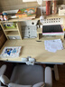 憶瞳兒童學(xué)習桌椅套裝實(shí)木可升降多功能寫(xiě)字桌高中小學(xué)生書(shū)桌課桌椅子 優(yōu)學(xué)家Pro-1米實(shí)木桌-永定環(huán)抱椅灰 曬單實(shí)拍圖