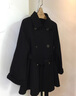 KMZOE雙面絨羊毛大衣女2025高端黑色斗篷大衣女新品赫本風(fēng)小個(gè)子羊毛呢 黑色 S 105-120斤 曬單實(shí)拍圖