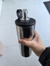 富光純鈦保溫杯女高顏值咖啡杯吸管水杯子新款年會(huì )獎品便攜鈦杯男 700ml鈦空黑 曬單實(shí)拍圖