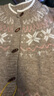 白鹿語(yǔ)復古撞色雪花開(kāi)衫外套2025秋冬新款含羊毛時(shí)尚針織衫女 燕麥色 M 曬單實(shí)拍圖