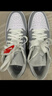 耐克喬丹女子輕便AJ1板鞋春季平底刺繡低幫運動(dòng)鞋JORDAN DC0774 105白色/狼灰/鋁藍 42 曬單實(shí)拍圖