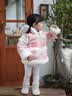 班喜迪【加絨夾棉】女童外套冬裝新款兒童洋氣公主保暖棉服寶寶毛絨衣服 粉色 90 曬單實(shí)拍圖