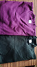 紅豆內衣女士單件秋衣全棉寬松大碼半高領(lǐng)老年人媽媽低圓領(lǐng)兩件裝內穿 中領(lǐng)黑色上衣+中領(lǐng)紫羅蘭上衣 XL 175/建議130-145斤 曬單實(shí)拍圖