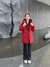 波司登（BOSIDENG）新款羽絨服女短款送媽媽新年騏驥紅連帽加厚90絨商場(chǎng)同款休閑外套 【店長(cháng)推薦】【新年紅】醇酒紅|1856 S 160/84A 體重約110-130斤 曬單實(shí)拍圖
