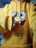芳透海綿寶寶連帽衛衣 男蟹老板章魚(yú)哥情侶裝潮流秋冬季加絨外套12 黃色連帽衛衣（海綿寶寶） 薄款 M 建議90-100斤 曬單實(shí)拍圖
