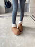 回力厚底雪地靴女款2025年冬季新款加絨短靴小個(gè)子增高保暖棉鞋女 駝色【鎖溫保暖】 35 曬單實(shí)拍圖