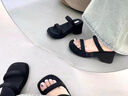 梵昇昱厚底小個(gè)子增高拖鞋女夏外穿一字帶坡跟高跟涼鞋黑色簡(jiǎn)約時(shí)尚百搭 一字帶坡跟涼鞋【黑】 36 曬單實(shí)拍圖