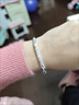 老凰祥純銀手鐲9999足銀實(shí)心簡(jiǎn)約滿(mǎn)天星可調節送女友老婆母親情人 標準 曬單實(shí)拍圖