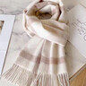 木舟魚(yú)【尖貨】100%純羊毛圍巾女冬季高級感2025新款圍脖生日禮物 駝咖格 （100%純羊毛新格紋） 曬單實(shí)拍圖