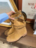 73Hours女鞋游牧騎士2025冬季新款牛仔西部靴女美拉德短靴堆堆靴 卡其色【瘦腳拍小一碼】 38 曬單實(shí)拍圖