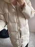 蝶嬌諾（DIEJIAONUO）棉服女裝2025年冬季新款韓版中長(cháng)款高級感時(shí)尚氣質(zhì)顯瘦棉襖外套女 米白色 S 曬單實(shí)拍圖
