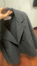 麥檬【人生大衣】MM羊絨廓形雙面呢羊毛短外套女灰色小個(gè)子25冬新 短款-深灰5G9970342 S 曬單實(shí)拍圖