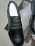 奧康（Aokang）官方男士商務(wù)通勤系帶舒適休閑皮鞋透氣西裝牛皮鞋爸爸 黑色 40 曬單實(shí)拍圖