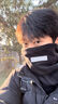 JIOESC防風(fēng)騎行面罩冬季防寒保暖口罩男戶(hù)外滑雪護頸圍脖套加絨男女通用 黑色【保暖面罩圍脖二合一】 曬單實(shí)拍圖