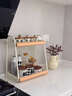 金牌廚柜（GOLDENHOME）廚房調料架子置物架中古風(fēng)雙層臺面油鹽醬醋瓶罐調味品轉角收納架 實(shí)木奶油白-簡(jiǎn)法派·清爽臺面 (30cm)-加粗加厚 曬單實(shí)拍圖