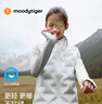 moodytiger兒童羽絨馬甲保暖拒水春款男童背心防寒加絨女童鴨絨服 云朵白 130 曬單實(shí)拍圖