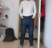 啄木鳥(niǎo)（TUCANO）牛仔褲男士夏季薄款商務(wù)休閑時(shí)尚百搭彈力修身長(cháng)褲男裝 黑藍 33 曬單實(shí)拍圖
