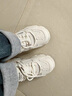 啄木鳥(niǎo)老爹鞋女2025秋冬季新款運動(dòng)鞋不累腳跑步女鞋加絨休閑鞋子女棉鞋 米色-皮面款 TT7829 37 曬單實(shí)拍圖