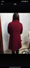 恒源祥雙面羊絨大衣女2024春秋修身新款中長(cháng)款時(shí)尚呢大衣洋氣羊毛呢外套 棗紅 L 曬單實(shí)拍圖