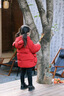 班喜迪女童棉服冬裝2025新款兒童加絨夾棉新年外套寶寶拜年服棉襖衣冬季 紅色 100 cm 曬單實(shí)拍圖
