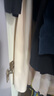 太平鳥(niǎo)高腰雪尼爾直筒長(cháng)褲秋冬加厚保暖闊腿休閑褲子女 米白色 M 曬單實(shí)拍圖
