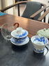 末都手工蓋碗景德鎮手繪青花瓷功夫茶三才茶杯泡茶碗中式家用陶瓷茶具 高山流水【160ML】 曬單實(shí)拍圖