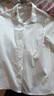 恒源祥2025春秋新款小個(gè)子白色襯衫女寬松刺繡高級感磨毛純棉打底衫襯衣 白色 M 105-115斤 曬單實(shí)拍圖