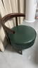 藝柳園實(shí)木凳子客廳靠背兒童沙發(fā)凳軟包矮凳可旋轉小凳子換鞋凳腳踏凳 A款旋轉椅【墨綠色】胡桃色 曬單實(shí)拍圖
